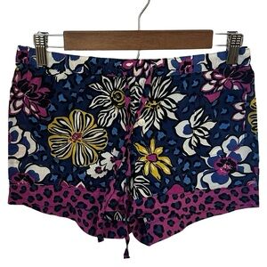 Vera Bradley Size XS Floral Shorts With Adjustable Waist And Pocket EUC